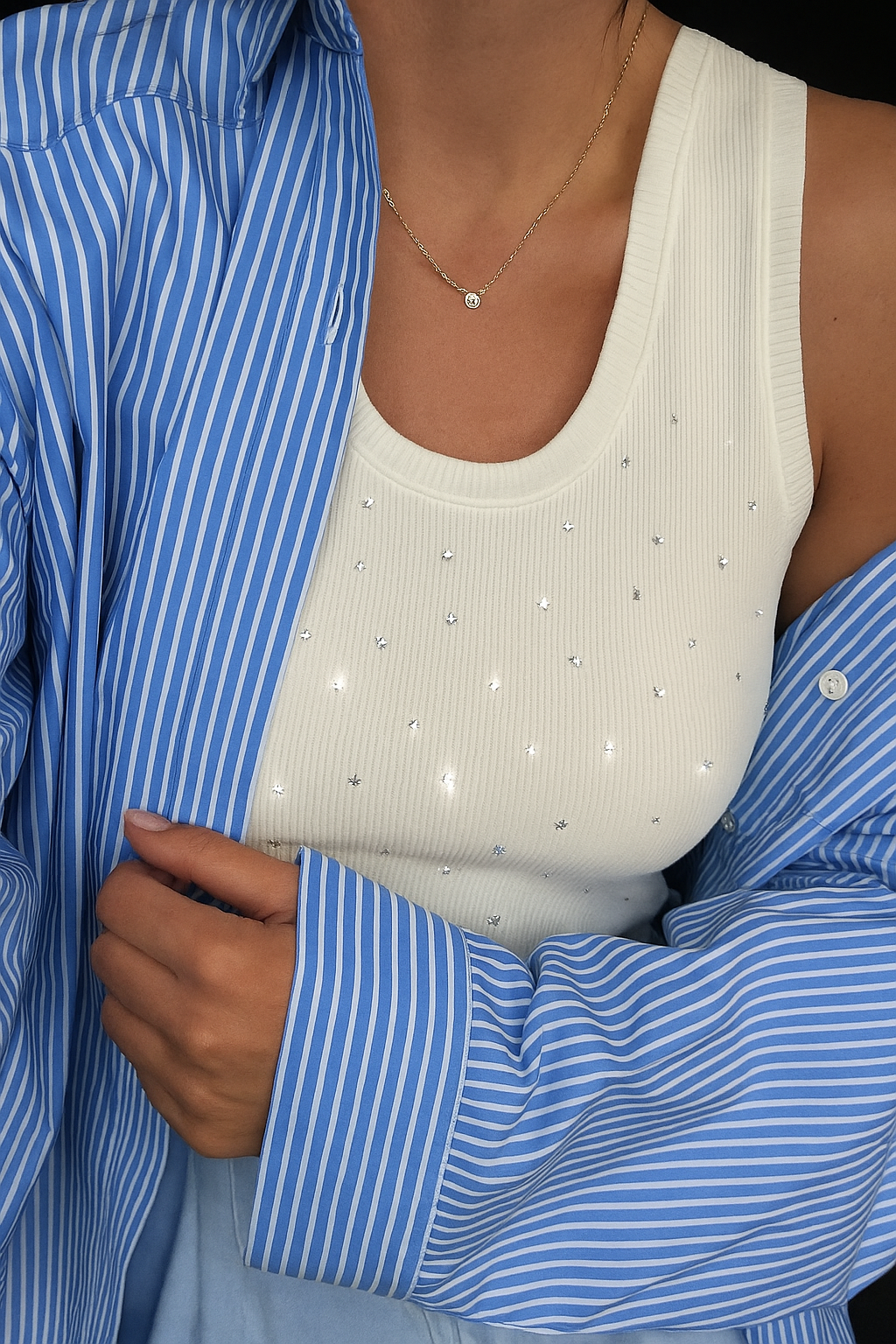 Pressure Makes Diamonds White Tank Top