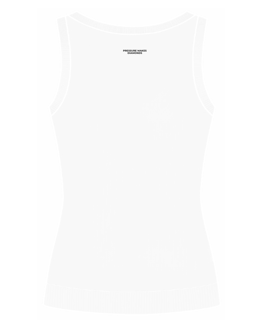 Pressure Makes Diamonds White Tank Top