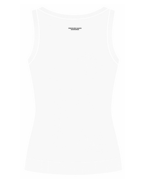 Pressure Makes Diamonds White Tank Top