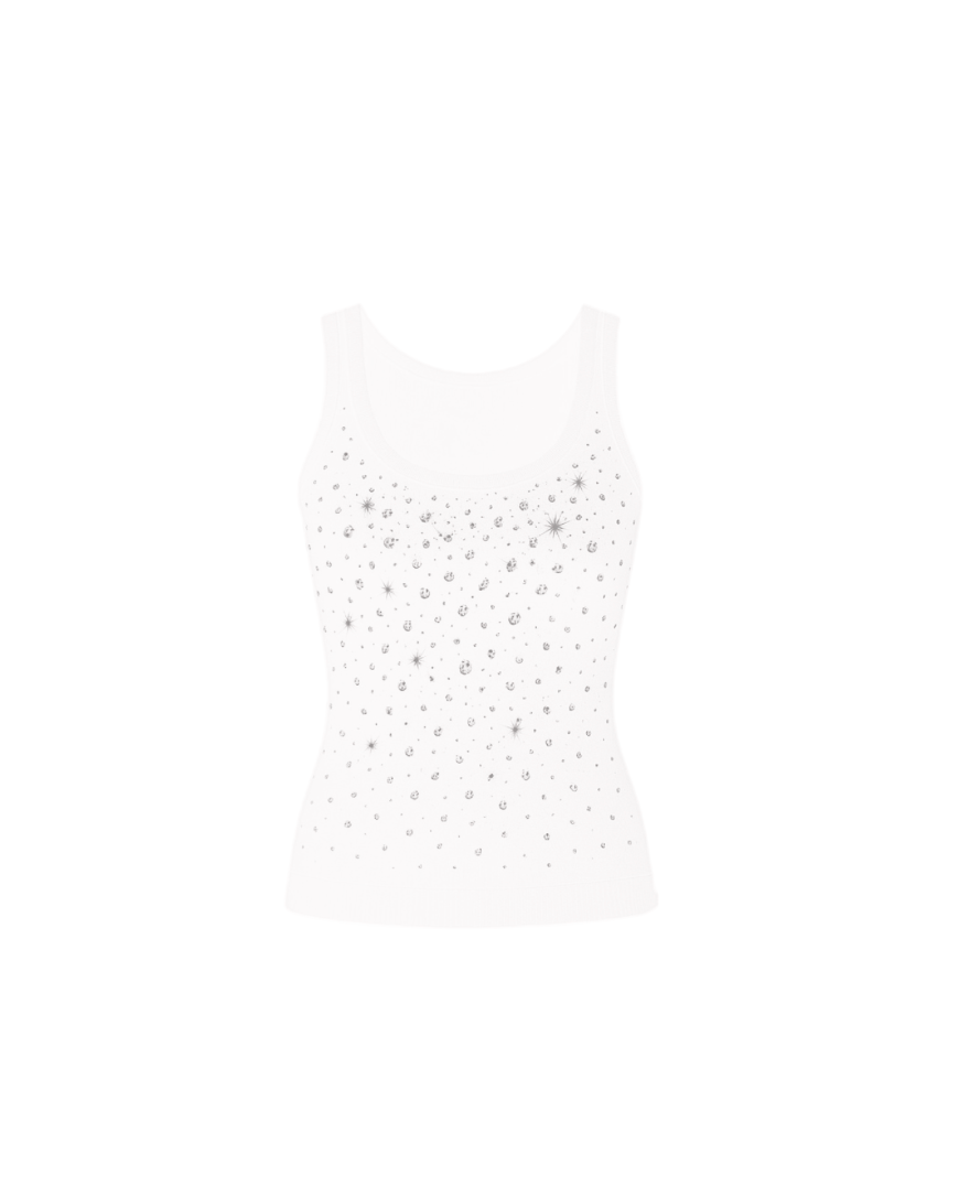 Pressure Makes Diamonds White Tank Top