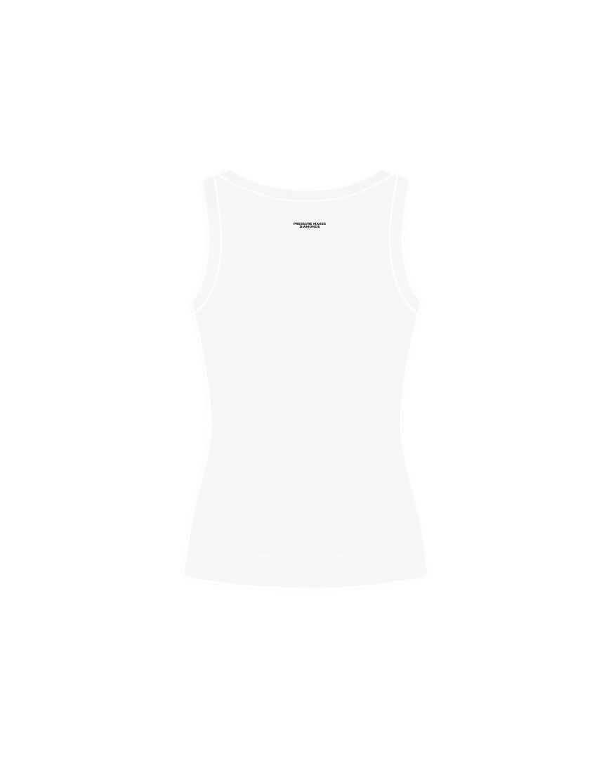 Pressure Makes Diamonds White Tank Top